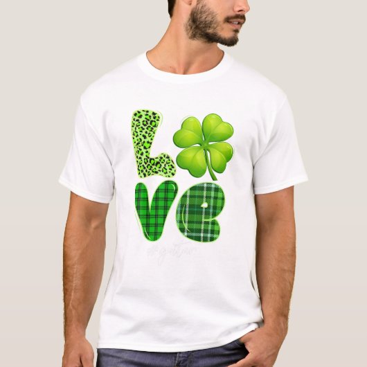 Family Love Guitar Shamrock T-shirt (Voorkant)