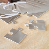 Family Love Heart Modern Script Photo Legpuzzel (Zijkant)