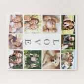 Family Love Multi-Photo Collage Modern Legpuzzel (Horizontaal)