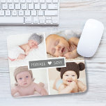 Family Love Photo Collage Gray Muismat<br><div class="desc">Bericht me als je hulp nodig hebt of speciale verzoeken hebt.</div>
