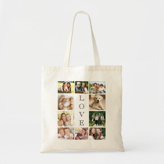 Family Love Photo Collage Tote Bag (Voorkant)