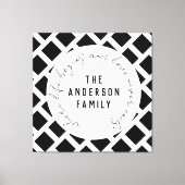 Family Love Quote Modern Black en White Canvas Pr (Voorkant)