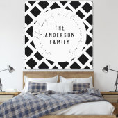 Family Love Quote Modern Black en White Canvas Pr (Insitu (Slaapkamer))