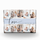Family Love Script Monogram Aangepaste foto Collag (Voorkant)