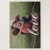 Family Love Script Personalized Photo  Legpuzzel (Verticaal)