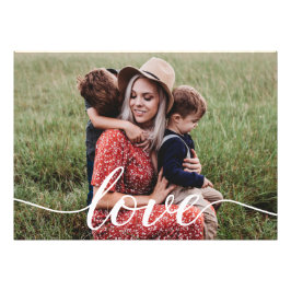 Family Love Script Persoonlijke foto Afdruk