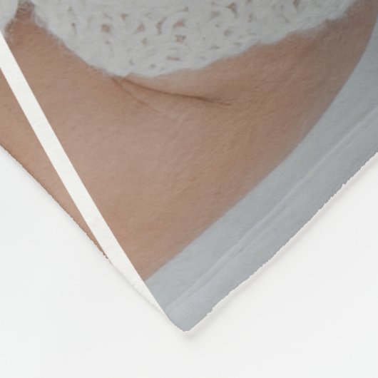 Family Love Script Persoonlijke foto Fleece Deken (Hoek)