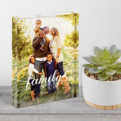 Family Love White Script Custom Verticaal Fotoblokken