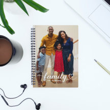 Family Love White Script Persoonlijke foto