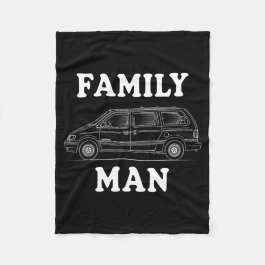Family Man Minivan Humor For Proud Dad Life Fans C Fleece Deken (Voorkant)