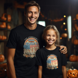 Family matching aangepaste naam Bescherm USA Parke T-shirt