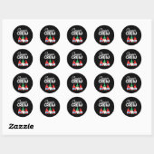 Family Matching Christmas Cousin Crew Cute Christm Ronde Sticker (Vel)