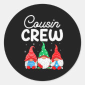 Family Matching Christmas Cousin Crew Cute Christm Ronde Sticker (Voorkant)