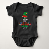 Family Matching Christmas Elf outfit met naam Romper (Voorkant)