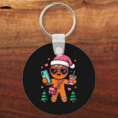 Family Matching Christmas Pajama Gingerbread Selfi Sleutelhanger (Voorkant)