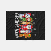 Family Matching Christmas Squad Santa Reindeer Elf Fleece Deken (Voorkant (Horizontaal))