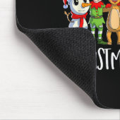 Family Matching Christmas Squad Santa Reindeer Elf Muismat (Hoek)