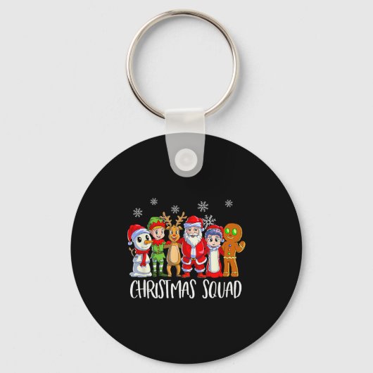 Family Matching Christmas Squad Santa Reindeer Elf Sleutelhanger (Voorkant)