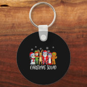 Family Matching Christmas Squad Santa Reindeer Elf Sleutelhanger (Voorkant)