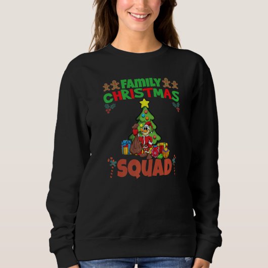 Family Matching Christmas Squad X-Mas Holidays Pre Trui (Voorkant)