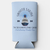Family Matching Cruise Vakantie Naam & Jaar Seltzer Blikjeskoeler (Voorkant)