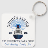 Family Matching Cruise Vakantie Naam & Jaar Sleutelhanger (Achterkant)
