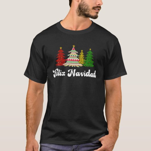 Family Matching Feliz Navidad Spaanse Mexicaanse C T-shirt (Voorkant)