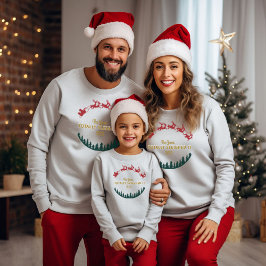 Family Matching Gepersonaliseerde naam/jaar sleigh