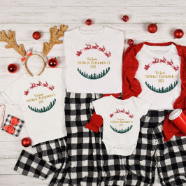 Family Matching Gepersonaliseerde naam/jaar sleigh Romper