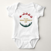 Family Matching Gepersonaliseerde naam/jaar sleigh Romper (Voorkant)