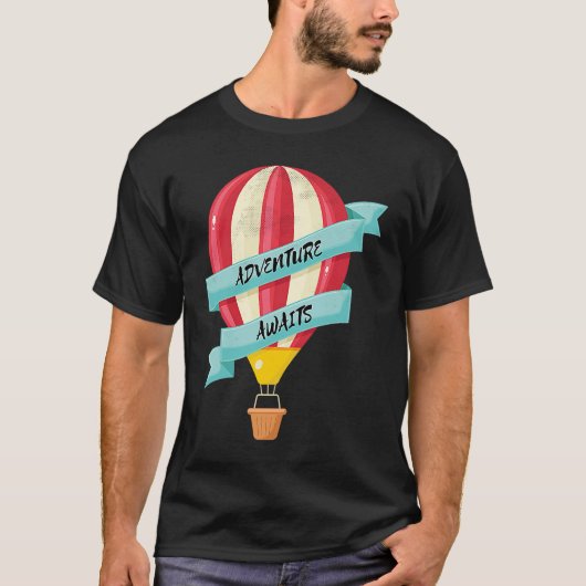 Family Matching Hot Air Balloon Design Adventure A T-shirt (Voorkant)