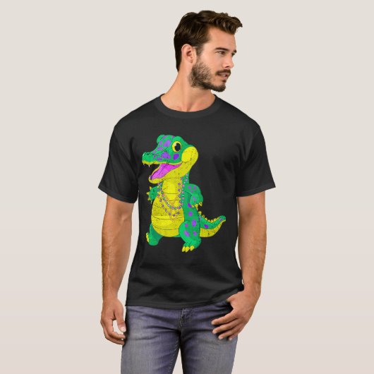 Family Matching Madri Gras Alligator Festival Carn T-shirt (Voorkant volledig)