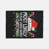 Family Matching Most Likely To Play Video Games On Fleece Deken (Voorkant (Horizontaal))