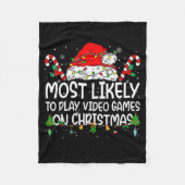 Family Matching Most Likely To Play Video Games On Fleece Deken (Voorkant)