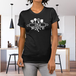 Family Matching Rolling Pin Groen Mama Chef T-shirt
