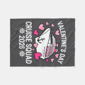 Family Matching Valentines Day Cruise 2026 Husband Fleece Deken (Voorkant (Horizontaal))