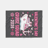 Family Matching Valentines Day Family Cruise Squad Fleece Deken (Voorkant (Horizontaal))