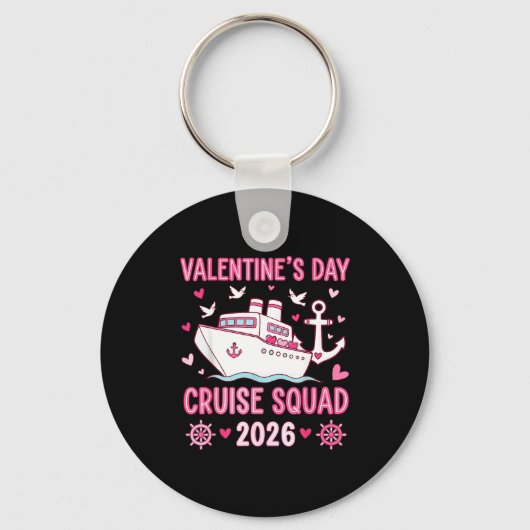 Family Matching Valentines Day Family Cruise Squad Sleutelhanger (Voorkant)