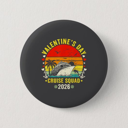 Family Matching Valentines Day For Couples Cruise  Ronde Button 5,7 Cm (Voorkant)