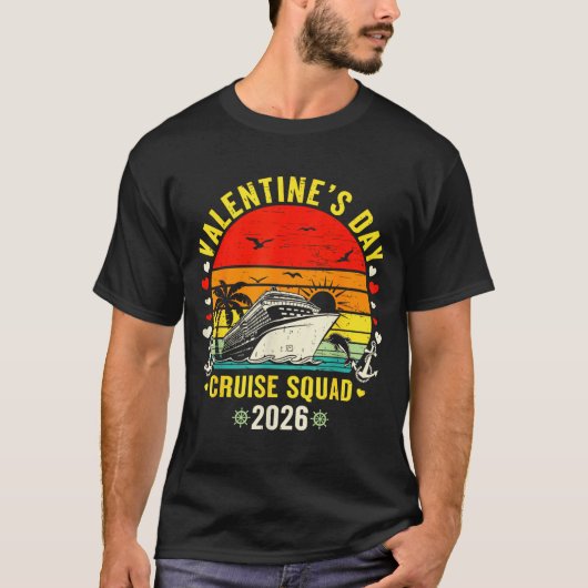 Family Matching Valentines Day For Couples Cruise T-shirt (Voorkant)