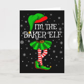 Family Matching Women Girls I'm The Baker Elf Chri Kaart (Voorkant)