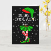 Family Matching Women Girls I'm The Cool Aunt Elf  Kaart (Gele Bloem)