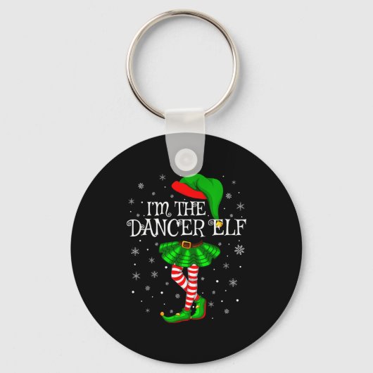 Family Matching Women Girls I'm The Dancer Elf Chr Sleutelhanger (Voorkant)