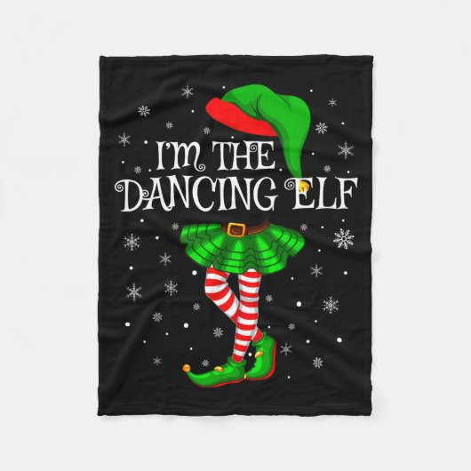 Family Matching Women Girls I'm The Dancing Elf Ch Fleece Deken (Voorkant)