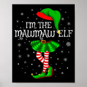 Family Matching Women Girls I'm The Mawmaw Elf Chr Poster (Voorkant)