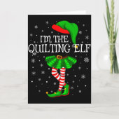 Family Matching Women Girls I'm The Quilting Elf C Kaart (Voorkant)