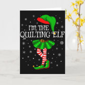 Family Matching Women Girls I'm The Quilting Elf C Kaart (Gele Bloem)