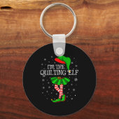 Family Matching Women Girls I'm The Quilting Elf C Sleutelhanger (Voorkant)