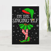 Family Matching Women Girls I'm The Singing Elf Ch Kaart (Voorkant)