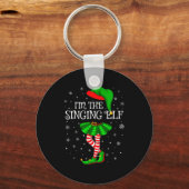 Family Matching Women Girls I'm The Singing Elf Ch Sleutelhanger (Voorkant)